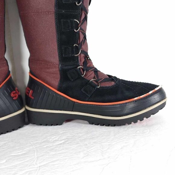 Sorel Women's TIVOLI High II US7,5 Madder Brown Lined Faux Fur Snow Boots - Picture 7 of 14